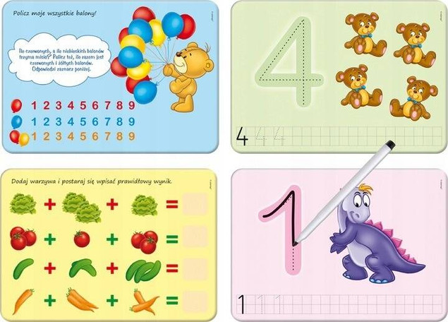 Nauka Pisania Piszę i Zmazuje Litery Adamigo