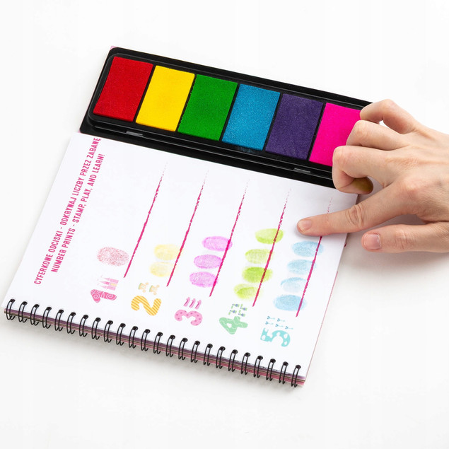 Kolorowe Odciski KSIĘŻNICZKA Książeczka Do Malowania Paluszkami Kidea