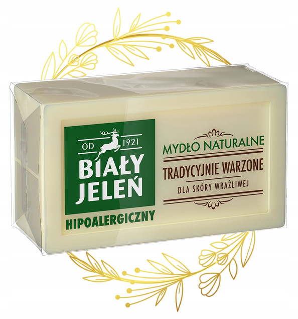 BIAŁY JELEŃ Hipoalergiczne Mydło Naturalne Do Skóry Wrażliwej w Kostce 150g