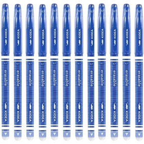 12x Długopis Zmazywalny Niebieski 0,7 mm Wymazywalny Z Gumką Kidea