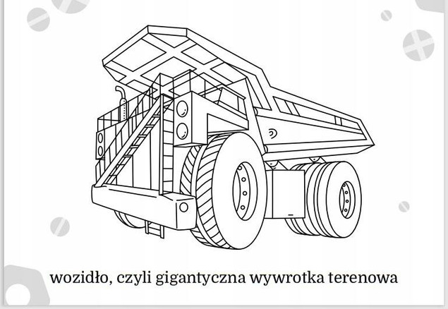 Maluszkowe malowanie. Maszyny budowlane