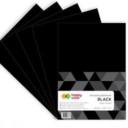 Pianka Dekoracyjna Arkusze Piankowe A4 CZARNY 5 Arkuszy Happy Color