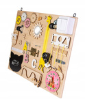 Tablica Drewniana Manipulacyjna Sensoryczna Montessori 17w1 3+ 3ToysM MT07