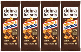 4x Zdrowy Fit Baton CZEKOLADA Orzeszki Bez Cukru Dobra Kaloria