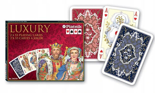 KARTY DO GRY 2 TALIE klasyczne wzór Luxury PIATNIK