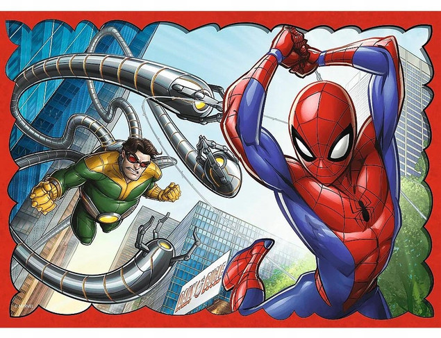 Puzzle 4w1 Układanka Marvel SPIDERMAN Bohater 4+ Trefl 34384