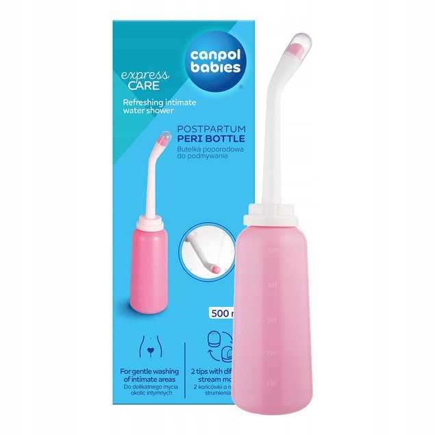 CANPOL BABIES Butelka Poporodowa Peri Do Podmywania Okolic Intymnych 500ml
