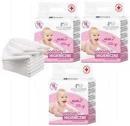 BOCIOLAND Podkłady Higieniczne Jednorazowe 40x60cm Do Przewijania 10szt x3