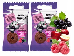 BUNNY NINJA Owocowa Przekąska JABŁKO MALINA PORZECZKA 15g x2