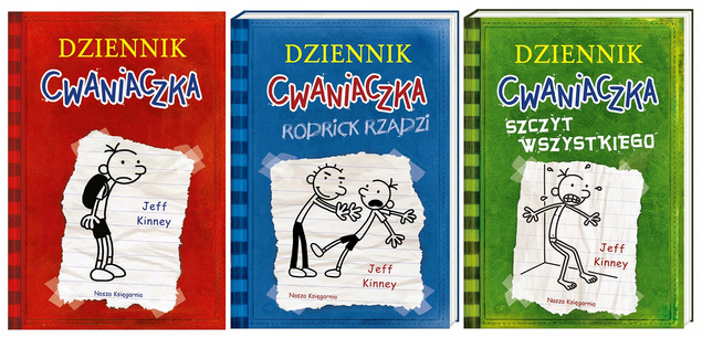 Pakiet DZIENNIK CWANIACZKA T. 1-3 Rodrick Jeff Kinney 6+ Nasza Księgarnia