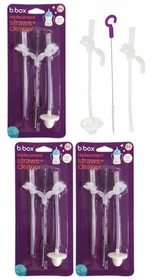 *NOWY* Zestaw 2 zapasowych słomek i szczoteczka do bidonu b.box