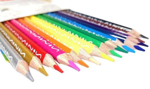 FIORELLO Kredki trójkątne Super Soft 12 + 2 kol.