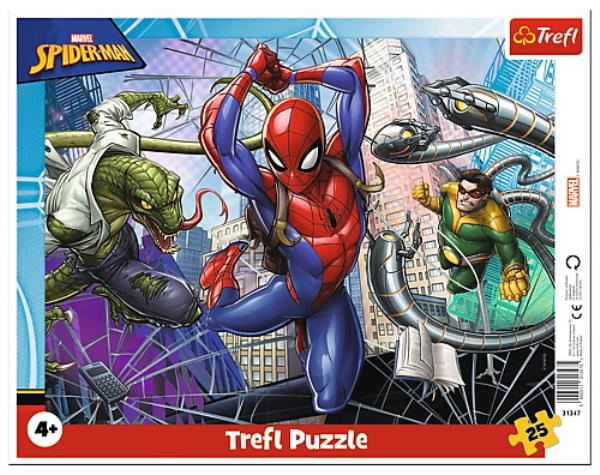 Puzzle ramkowe 25 Odważny Spiderman Trefl 31347 