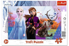 Puzzle Ramkowe 15 Układanka Frozen KRAINA LODU Anna Elsa 3+ Trefl 31348