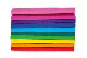 Bibuła Marszczona 25 x 200 cm 10 Rolek KOLOROWA Tęczowa Happy Color