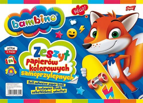 BAMBINO BLOK PAPIERÓW KOLOROWYCH SAMOPRZYLEPNY