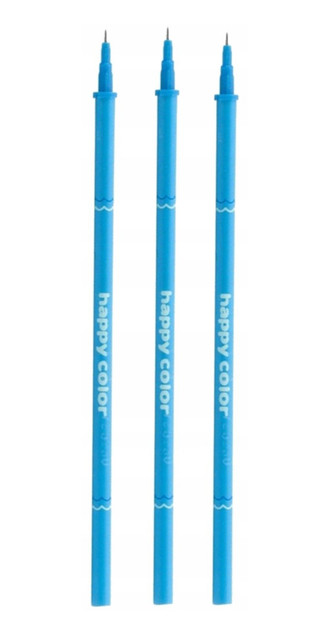 3x Wkład Wymazywalny NIEBIESKI HAPPY COLOR Standard A 0.5mm 9 Sztuk