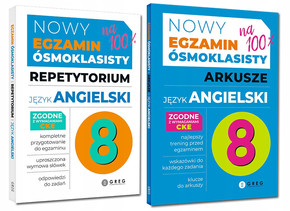 Egzamin Ósmoklasisty KOMPLET Repetytorium Arkusze J. Angielski Greg