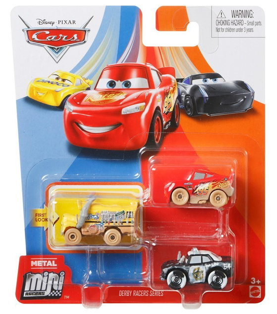 Mattel mikroauta metalowe CARS 3-pak GKG04
