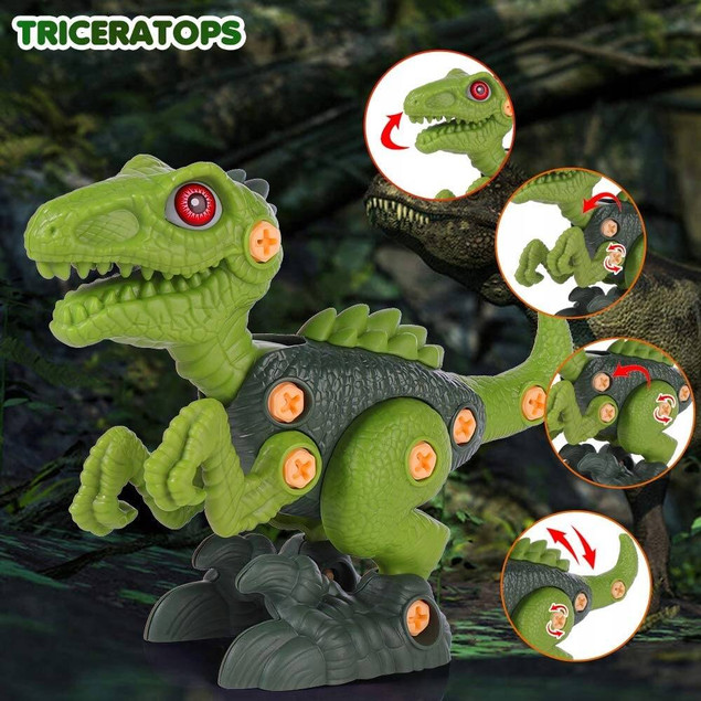 PROMO Dinozaur skręcany zielony + wiertarka 6367