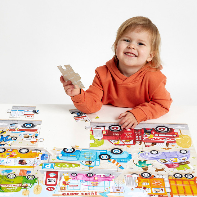 CzuCzu Moto puzzle Auta 40 elementów 3+, 4+