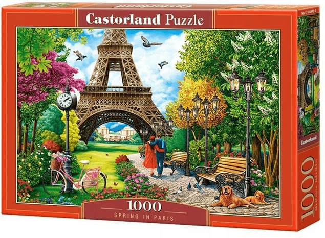 Puzzle 1000 Układanka Obraz Miasto WIEŻA EIFFLA Paryż Park Wiosna 9+ Castor