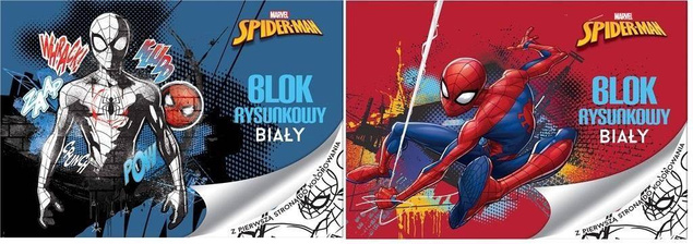 Blok rysunkowy A4/20K biały Spider Man