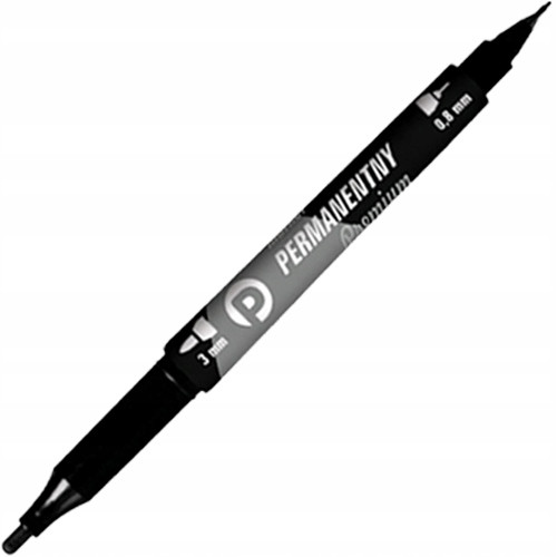 Marker Permanentny Foliopis Dwustronny Tetis KM501 Czarny Na CD DVD