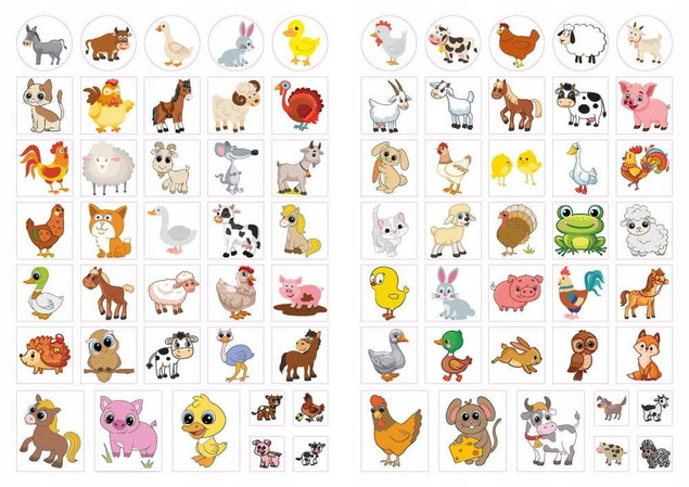 Nasze kochane zwierzęta wiejskie z naklejkami