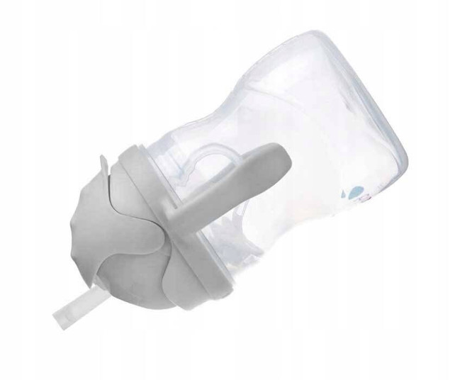 B.BOX KUBEK BIDON Z OBCIĄŻONĄ SŁOMKĄ SZARY 6M+