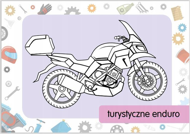 Kolorowanka z tatuażami. Motocykle