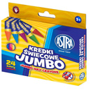 Kredki Świecowe Jumbo Szkolne Dla Dzieci 24 Kolory 3+ Astra
