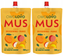 2x OwoLovo Mus JABŁKO BRZOSKWINIA MANGO Dla Dzieci Bez Cukrów 200g