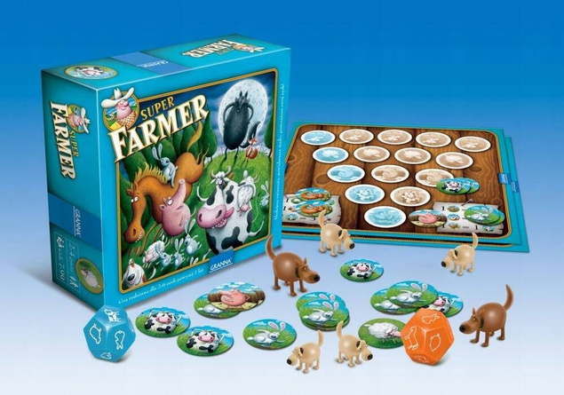 Gra Super Farmer De Lux Planszowa Rodzinna Z Figurkami 7+ Granna