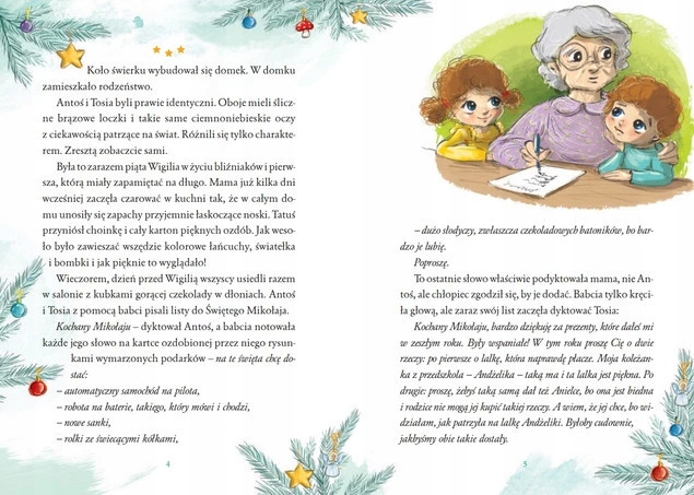 3X ŚWIĄTECZNE OPOWIADANIA A4 PAKIET MIKOŁAJ KSIĄŻKA NA ŚWIETA MIKOŁAJKI