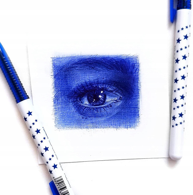 Długopis Biurowy Automatyczny Niebieski Superfine W Gwiazdki 0,5mm TOMA