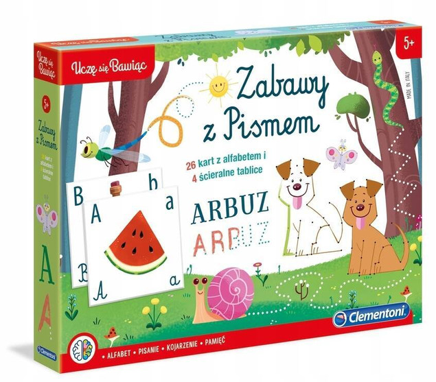 Gra Edukacyjna Zabawy z Pisaniem Nauka Pisania Clementoni  60590