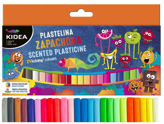 Plastelina Kidea zapachowa 24 kolory Derform