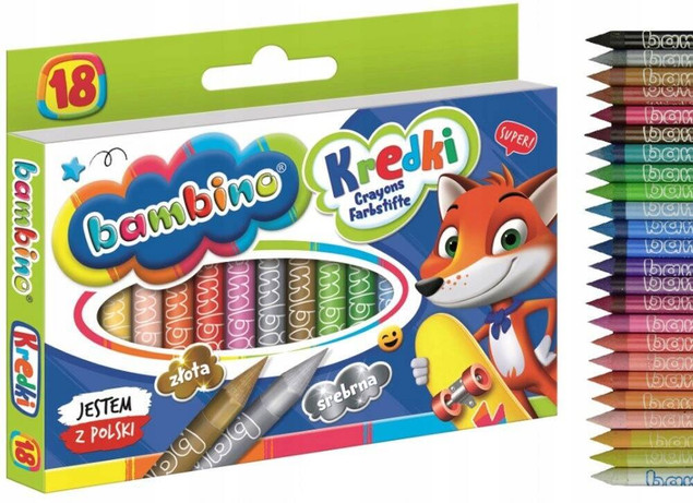 Kredki 18kol Bambino p8. MAJEWSKI