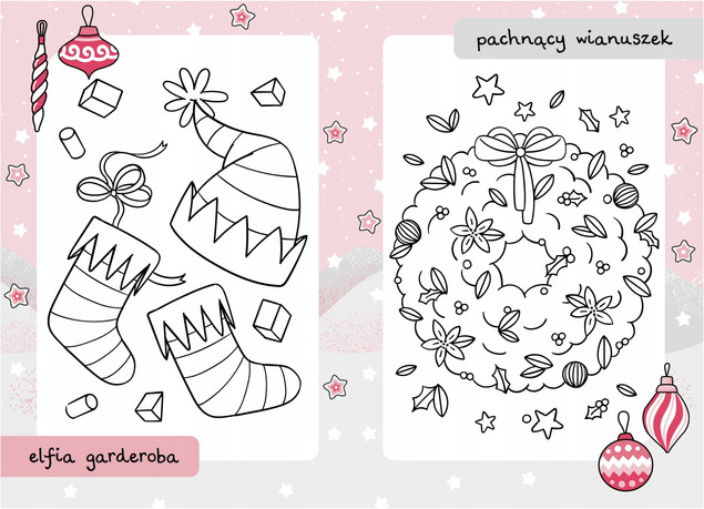 Malowanki z Mikołajem. Bombka