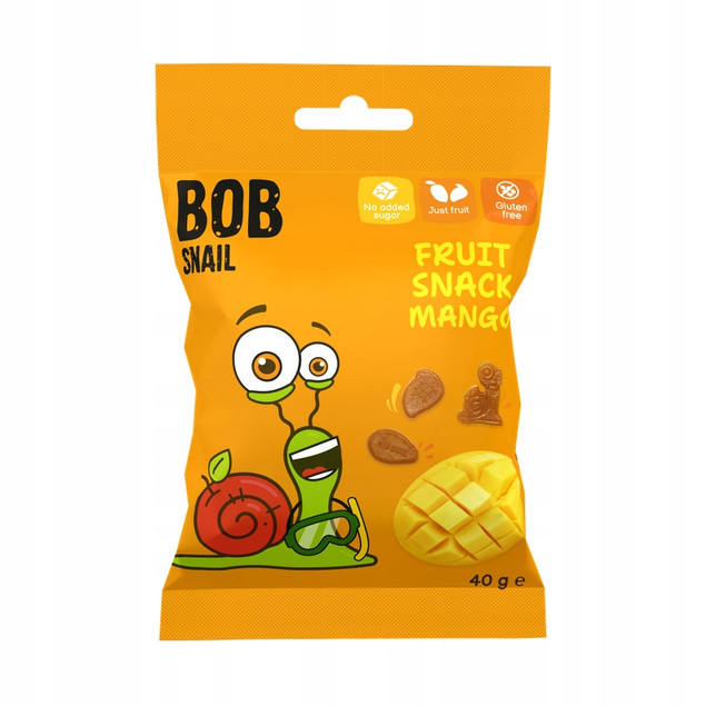 BOB SNAIL Żelki Owocowe MANGO Bez Dodatku Cukru 40g