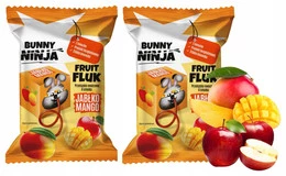 BUNNY NINJA Przekąska Owocowa JABŁKO MANGO Fruit Fluk 15g x2