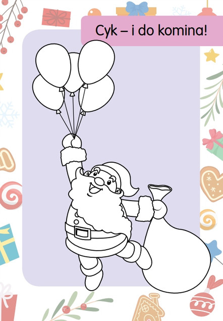 Kolorowanka z tatuażami. Mikołaj