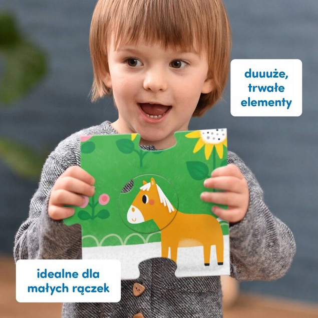 Duże Puzzle z dziurką Wieś CzuCzu 2+ Czu Czu