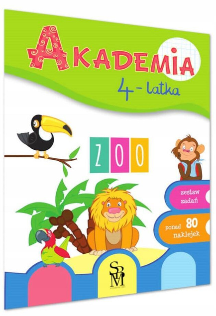 AKADEMIA 4-LATKA CZTEROLATKA ZOO ponad 80 naklejek