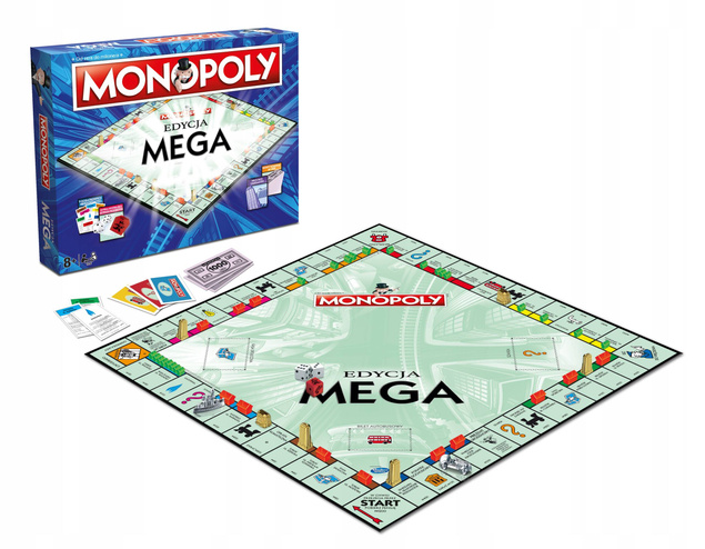 Monopoly Edycja MEGA Gra Planszowa Monopoli Monopol 8+ Winning Moves