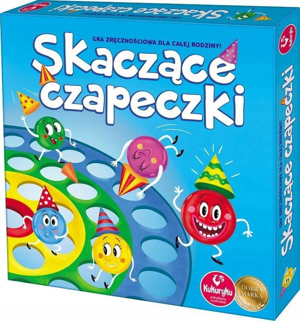 Skaczące Czapeczki Gra Planszowa Zręcznościowa Dla Dzieci 5+ Kukuryku 60017