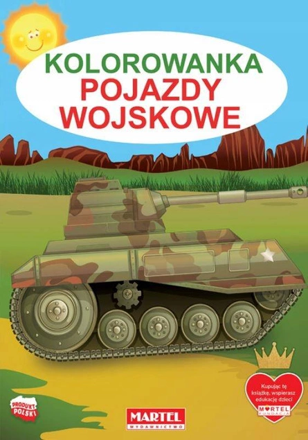 Kolorowanka Pojazdy wojskowe MARTEL malowanka duża