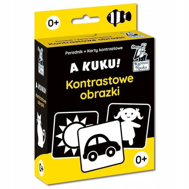 A Kuku! Kontrastowe Obrazki Poradnik + Karty Kontrastowe 0+ Kapitan Nauka