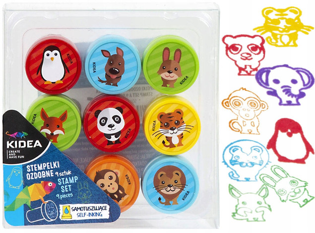 Stempelki ozdobne A 9szt KIDEA